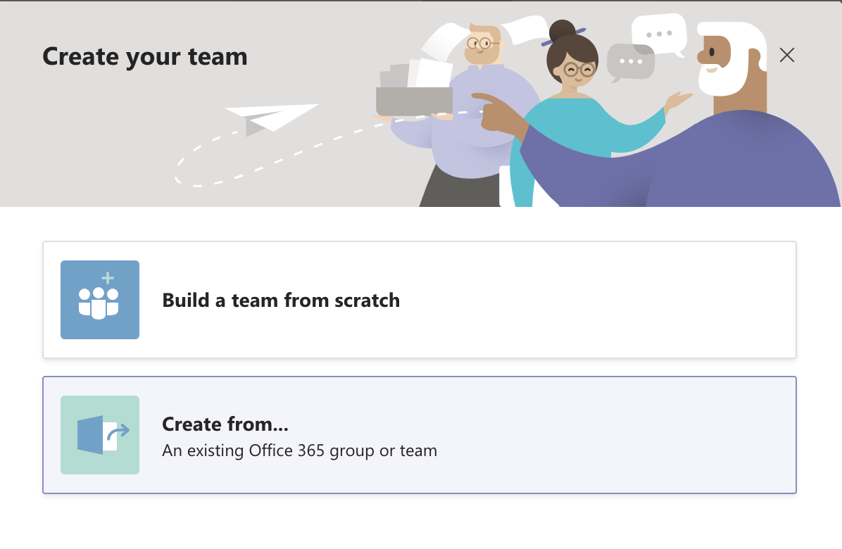 Create your Team in MS Teams