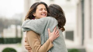 A simple hug can help relieve stress